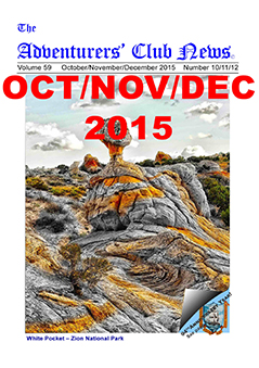December 2015 Adventurers Club News Cover